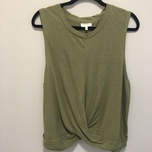 Anthropologie - Front Twist Cropped Top XL